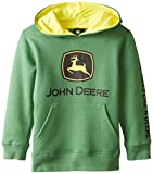 John Deere Tractor Little Boys' Pullover Fleece Hoody Sweatshirt, Green, 7