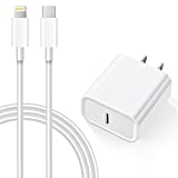 iPhone 13 12 Fast Charger, [Apple MFi Certified] USB C Wall Charger Fast Charging 20W PD Adapter with 6FT Type-C to Lightning Cable Compatible with iPhone 13 12 Pro Max Mini 11 Xs XR X 8 Plus and More