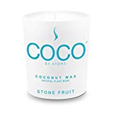 Stone Candle, Coco by Stone All Natural Coconut Wax Candle Stone Fruit 11oz