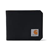 Carhartt Men's Standard Bifold and Passcase, Durable Billfold Wallets, Available in Leather and Canvas Styles, Nylon Duck (Black), One Size
