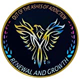 Phoenix Bird Medallion"out of the ashes of addiction renewal and growth" Recovery Coin