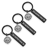 WUSUANED No Matter When Compass Best Friend Keychain Set Long Distance Friendship Gift For Sister Best Friends (No matter where what when keychain black set)