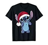 Disney Lilo & Stitch Christmas Santa Hat Stitch Portrait T-Shirt