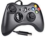Y-Team Wired Controller for Xbox 360, Wired Game Controller Gamepad Joystick USB for Xbox 360/Xbox 360 Slim/PC/Windows 7 8 10 with Dual Vibration (Black)
