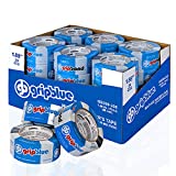 GRIPBLUE 2 Inch (48 mm) Multi-Use Blue Painters Tape, 24 Rolls Value Pack, Premium Crepe Paper Masking Tape for Multi-Surfaces, Clean and Easy Removal.