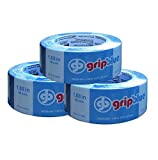 GRIPBLUE 2 Inch (48 mm) Multi-Use Blue Painters Tape, 3 Rolls Value Pack, Premium Crepe Paper Masking Tape for Multi-Surfaces, Clean and Easy Removal.