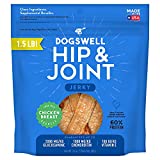 Dogswell Jerky Hip and Joint Dog Treats Grain Free Made in USA Only, Glucosamine and Chondroitin, 24 oz Chicken