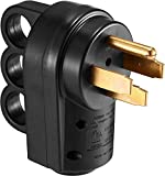 Miady 50AMP RV Replacement Male Plug with Easy Unplug Design, ETL Certified