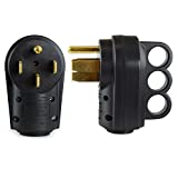 Leisure Cords 50 AMP Male RV Receptacle Plug Electrical Plug Adapter with Handle (50-Amp Male)