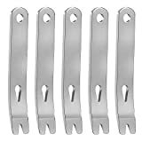 RONRONS 5 Pack Mini Stainless Steel Pocket Pry Bar Crowbar Multifunction EDC Tool Survival Opener