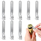 8 Pieces Mini Pry Bar Stainless Steel Flat Bar Multifunction Small Pry Bar EDC Mini Crowbar Survival Opener Tool Set for Indoors Outdoors Hiking Mountaineer Camping, 3 x 0.5inch Silver