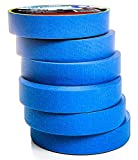 Multi-Surface Blue Painters Tape - 1 in Masking Tape for Painting, Crafts, DIY - Professional Grade Paint Tape UV Resistant, 0.94 in x 60 Yd (6 Rolls)
