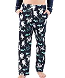 Lazy One Pajama Pants for Men, Men's Separate Bottoms, Lounge Pants, Mythical Creature, Winter (Yeti for Bed, X-Large)