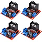 HiLetgo 4pcs L298N Motor Driver Controller Board Module Stepper Motor DC Dual H-Bridge for Arduino Smart Car Power UNO MEGA R3 Mega2560