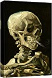 wall26 Canvas Print Wall Art Head of a Skeleton with Burning Cigarette by Vincent Van Gogh Nature Wilderness Illustrations Fine Art Relax/Calm Multicolor for Living Room, Bedroom, Office - 16"x24"