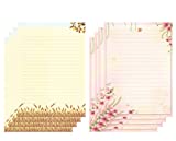 IMagicoo 50 Cute Design Writing Stationery Lined Paper Letter Set, 2 Different Style (Style-1)