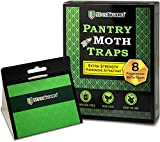Maxguard Pantry Moth Traps (8 Pack) with Extra Strength Pheromones | Non-Toxic Sticky Glue Trap for Food and Cupboard Moths in Your Kitchen | Trap & Kill Pantry Pests |