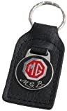 MG MGB Leather and Enamel Key Ring Key Fob