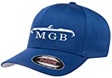 MG MGB Convertible Sports Car Outline Design Flexfit 6277 Athletic Baseball Fitted Hat Cap Royal L/XL