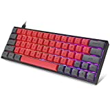 60% Mechanical Keyboard, RGB LED Backlit Wired Gaming Keyboard, Ergonomic, for PC/Mac Gamer, Typist (PBT Keycaps)