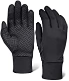 Touch Screen Running Gloves for Men & Women - Thermal Winter Glove Liners for Running, Texting, Cycling & Driving - Thin, Lightweight & Warm Sports Hand Gloves - Touchscreen Smartphone Compatible