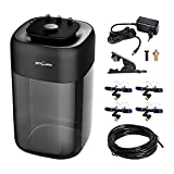 REPTI ZOO 10L Reptile Mister Fogger Terrariums Humidifier Extremly High Pressure Silent Pump Fog Machine Misting Rainforest Sprayer System Tank with 4PCS Nozzles for a Variety of Reptiles/Amphibians