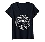 Womens Disney Villains The Mistress Of Evil Maleficent Stamp V-Neck T-Shirt