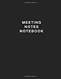 Meeting Notes Notebook: Meeting Book for Note Taking With Action Items