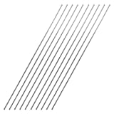 uxcell 1.5mm x 300mm 304 Stainless Steel Solid Round Rod for DIY Craft - 10pcs