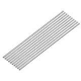 TOPPROS 300mm x 3mm 304 Stainless SteelSolid Round Bar Lathe bar Stock- Pack of 10