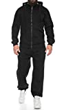 COOFANDY Man's Casual Athletic Set Full Zip Long Sleeve Sweatsuit Lightweight Soft and Durable Tracksuits Black, Medium