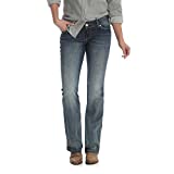 Wrangler Women’s Retro Sadie Low Rise Stretch Boot Cut Jean, Medium Blue, 5X32