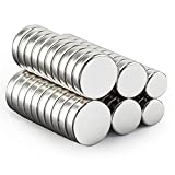 JARLINK 60 Pcs Refrigerator Magnets, Mini Premium Brushed Nickel Fridge Magnets, Multi-Use Small Round Magnets for Fridge, Dry Erase Board, Whiteboard at Home/Office/School (3 Different Sizes)