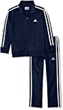 adidas Boys' Little Tricot Jacket & Pant Clothing Set, Collegiate Navy, 4