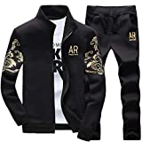 AOTORR Men's Casual Sweat Suit Set Full Zip Tracksuit Jogging Running Sportswear, small