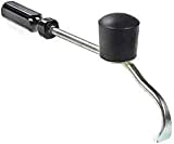 JEGS Hub Cap Hammer | 14 Long | Ideal for Removing Hub Caps or Wheel Covers and Installing Them Without Damage | Plastic Handle With Rubber Faced Hammer