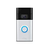 Ring Video Doorbell – newest generation, 2020 release – 1080p HD video, improved motion detection, easy installation – Satin Nickel