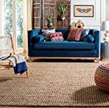 Safavieh Natural Fiber Collection NF447A Handmade Chunky Textured Premium Jute 0.75-inch Thick Area Rug, 8' x 10', Natural