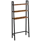 HOOBRO Over The Toilet Storage, 3 Tier Toilet Storage Rack, Industrial Multi-Functional Over The Toilet Cabinet, Bathroom Space Saver, Easy to Assemble, Stable, Rustic Brown BF42TS01