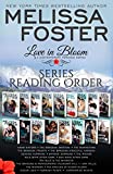 Love in Bloom Series Reading Order and Checklist: Snow Sisters, The Bradens, The Remingtons, Seaside Summers, The Ryders, Wild Boys, Bad Boys, Harborside Nights, Whiskeys, Bayside Summers