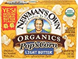 Newman's Own Organic Pop's Corn Microwave Popcorn, Light Butter, 3 Count (Packaging May Vary)