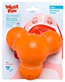 West Paw Zogoflex Tux Treat Dispensing Dog Chew Toy – Interactive Chewing Toys for Dogs – Dog Games for Aggressive Chewers, Fetch, Catch – Holds Kibble, Treats, Made in USA ,Small, Tangerine
