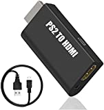 PS2 to HDMI Converter Adapter, Mcxan Video Converter PS2 to HDMI Converter with 3.5mm Audio Output Cable for HDTV HDMI Monitor Supports All PS2 Display Modes