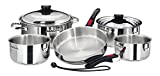 Magma Products, A10-360L-IND, 10 Piece Gourmet Nesting Stainless Steel Cookware Set, Induction Cooktops, Silver