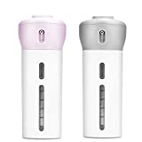 2 Pieces 4 in 1 Travel Dispenser Shampoo Lotion Gel Set Leak-proof Travel Containers Bottles For Toiletries Body Wash Liquid Cream TSA Approved , Grey/Pink (pink+gray)