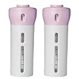 Mason Jar's & Beyound 4 in 1 Travel Dispenser, Soap, Lotions, Hand Sanitizer Dispenser, Travel Bottles for Toiletries, Travel Supplies (Pink)