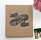 Couples Scrapbook, Happily Ever After Book, 130 pgs, Couples Adventure Book Album | for Wedding Advice Cards, Date Idea Cards, Rustic Couples Book Photo Guest Book Outdoor Wedding Decorations,Kraft