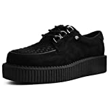 Anarchic T2262 Unisex-Adult Creepers, Black Faux Suede Creeper Shoes- US: Mens 6 / Womens 8 / Black/Microfiber