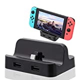 Switch OLED Charging Dock, Charger Station Compatible with Switch, Switch OLED Switch lite with 3 USB 2.0 Ports (Support Charging Switch with The Protective Case)