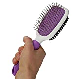 Double-Sided Pet Brush for Grooming & Massaging Dogs, Cats & Other Animals – Fur Detangling Pins & Coat Smoothing Slicker Bristles, Double The Brushing Groom Power in One Tool (Double Sided Brush)